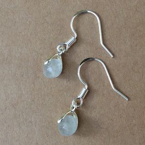 New natural aquamarine silver 925 Earrings